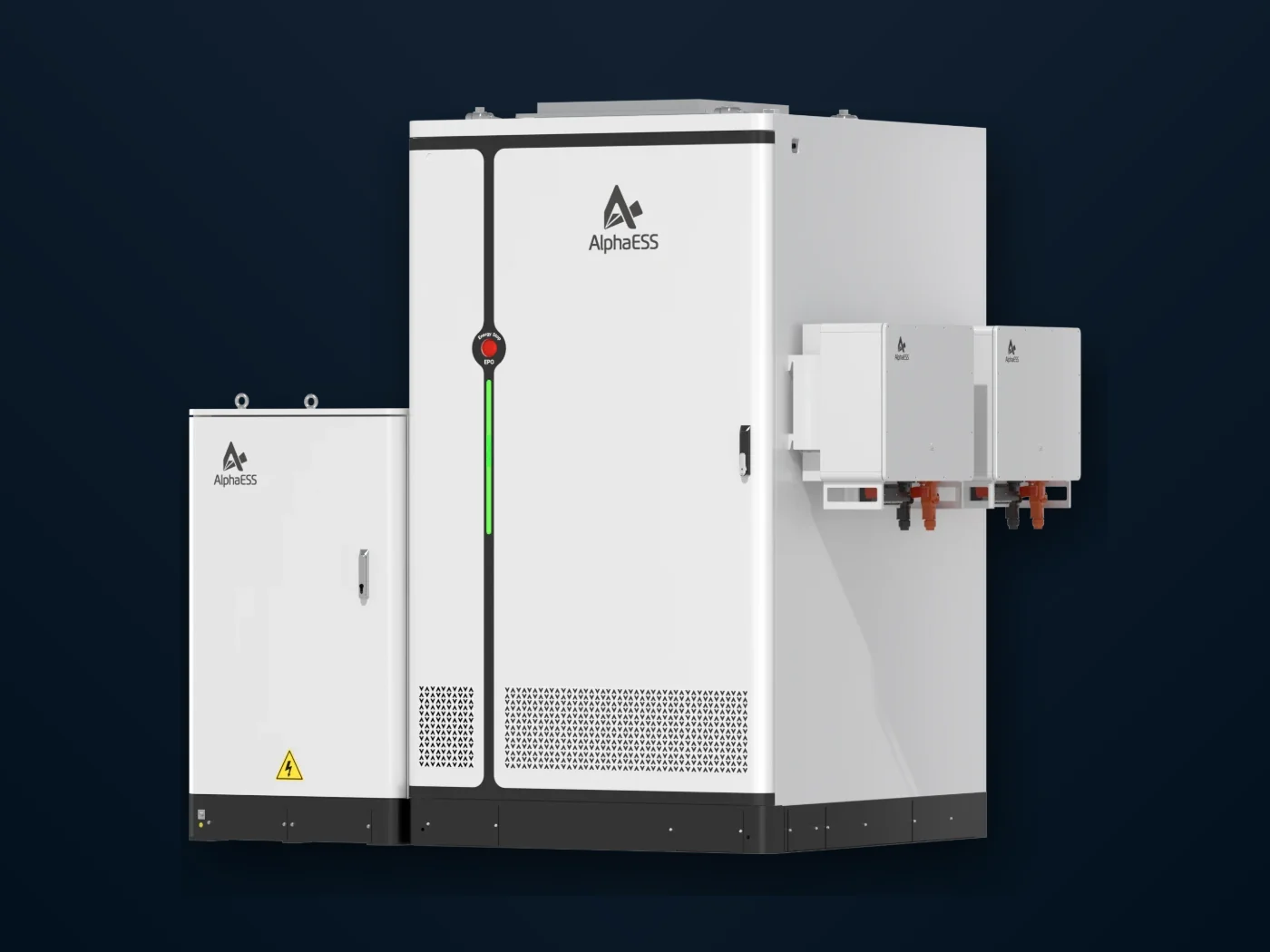 STORION-LC-H125 with the STS cabinet and two PV DC/DC modules on the side wall