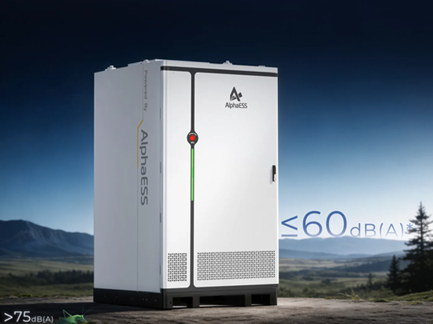STORION-LC-TB150 in an evening landscape — AlphaESS render